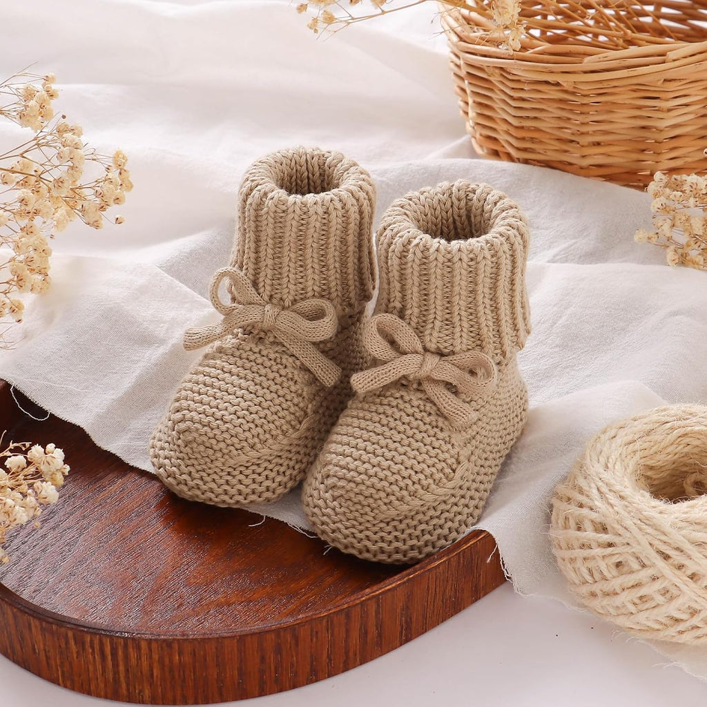 Cotton Baby Sweater and Booties Set