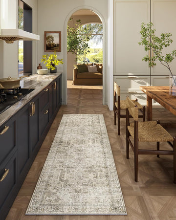 Machine Washable Kitchen Runner Rugs: 2'x6' Hallway Rug Non Slip Low Pile Stain Resistant Soft Carpet Runners s