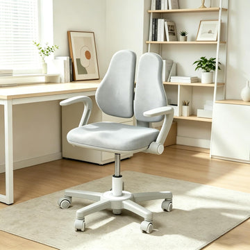 Ergonomic Kids Study Desk Chair with Lumbar Support, Adjustable Height, Adjustable Backrest, Flip-Up Armrests Bedroom