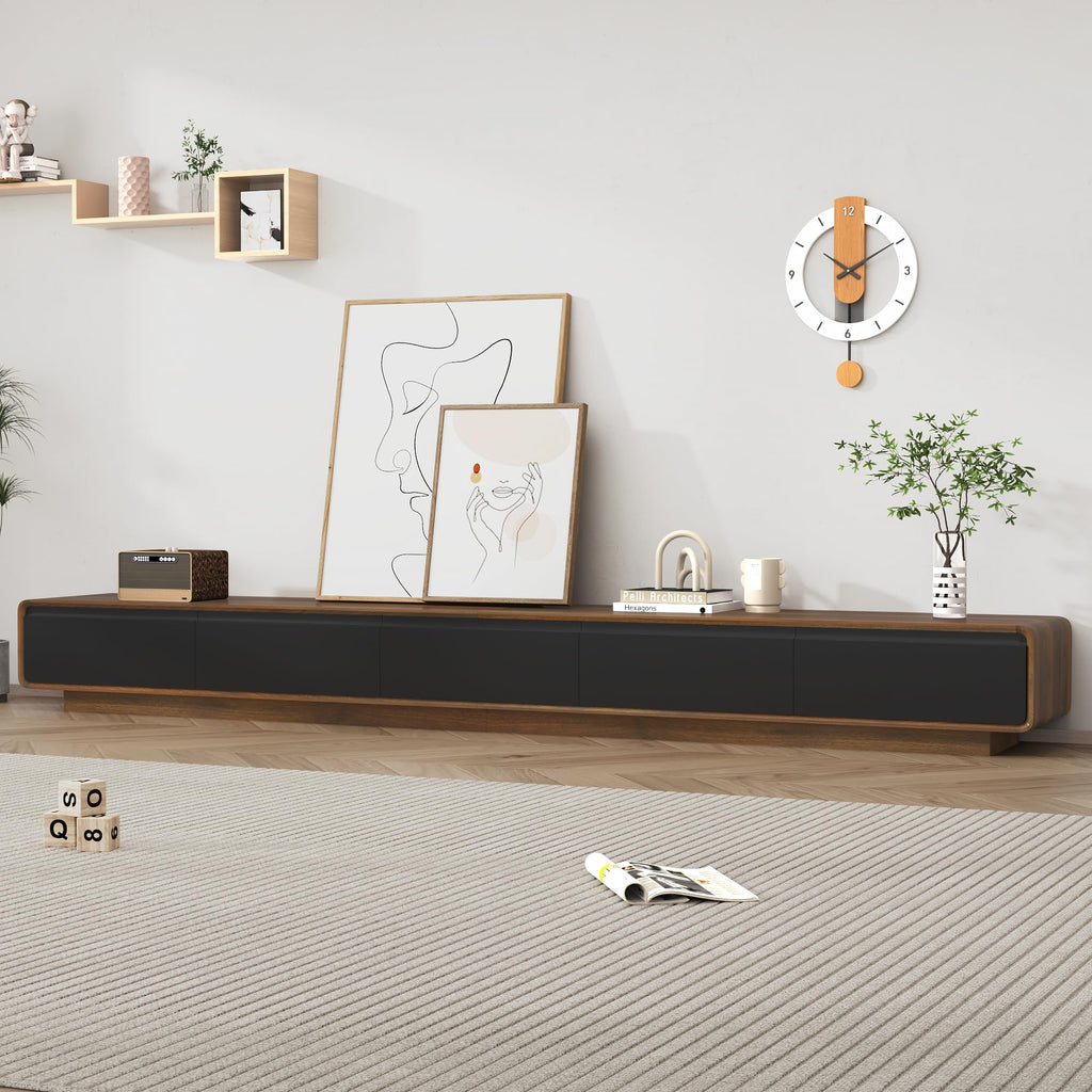 Minimalist Floating TV Stand for TVs up to 100 Inches, Modern Wall Mounted Media Console with 2 Drawers