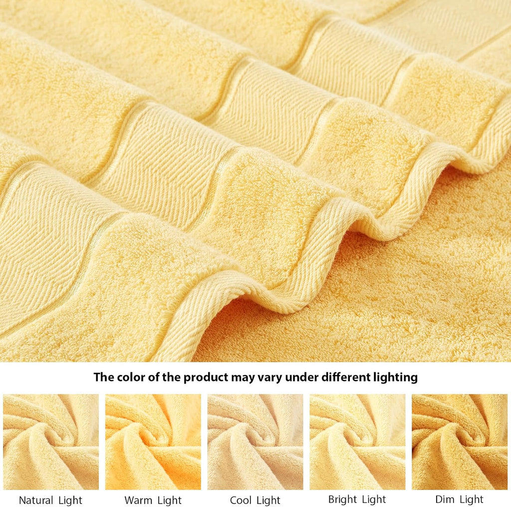 Bath Towels Set 6 Piece, 100% Turkish Cotton Luxury Towels | 650GSM Super Soft Highly Absorbent and Quick Dry Durable