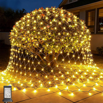 14.8FT x 5FT Christmas Net Lights Outdoor Mesh Lights Connectable