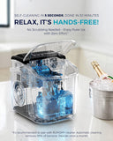 Countertop Ice Maker Machine with Handle, 26.5lbs Per Day, 9 Ice Cubes Ready in 6 Mins, Auto-Cleaning Portable Ice