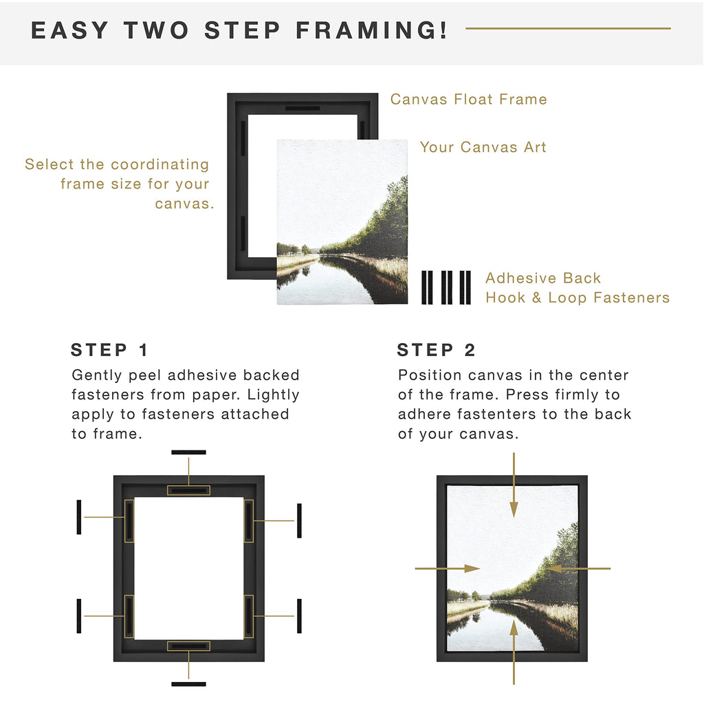 Canvas Float Frame, 11x14, Black, 1-Pack