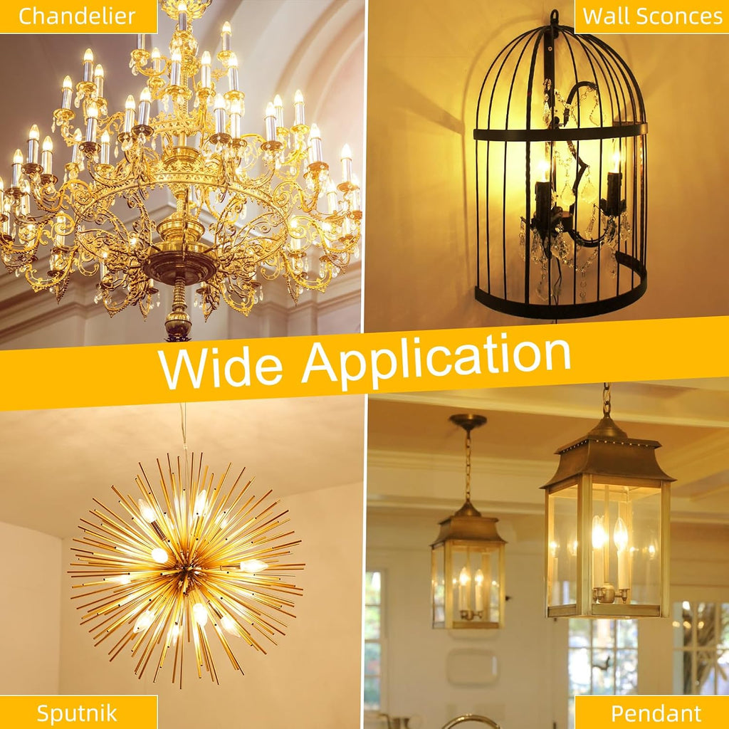 E12 Candelabra Light Bulbs 40 watt Equivalent, E12 LED Bulb 2700K