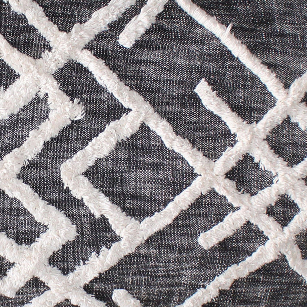 LR Home Black/White Farmhouse Striped Accent Bench | Upholstered Seating, or Entryway | 47" D x 16" W x 18" H