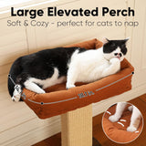 Cat Scratching Post, Retro-Style Tall Scratch Posts with Perch for Infoor Cats Adults