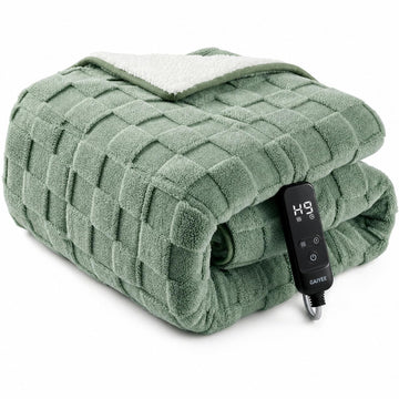 Heated Weighted Blanket for Adults, 15 lbs Weighted Beads, 50"×60"