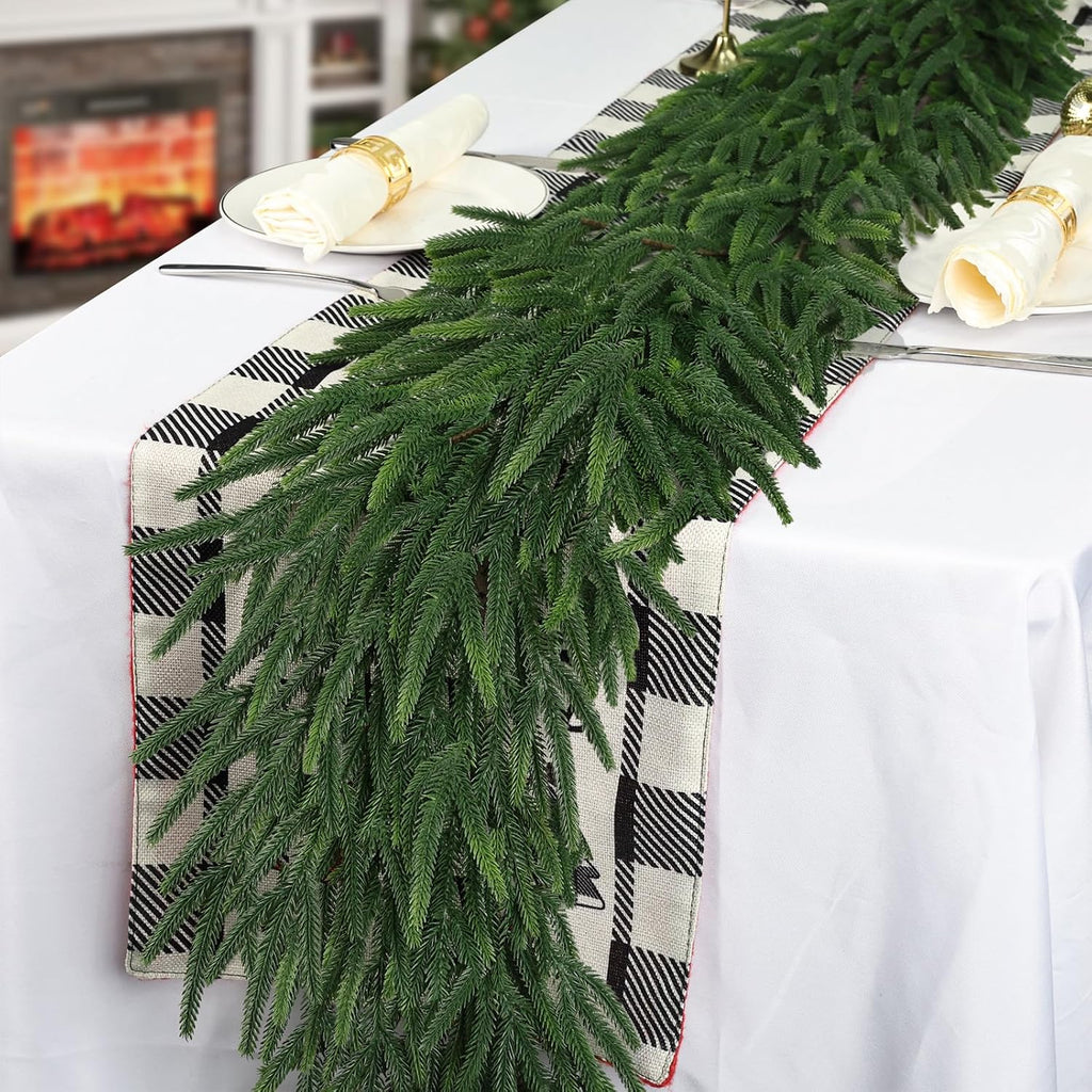 16FT Realistic Christmas Garland Pine Garland Real Touch Green Artificial Greenery Garland Artificial Pine