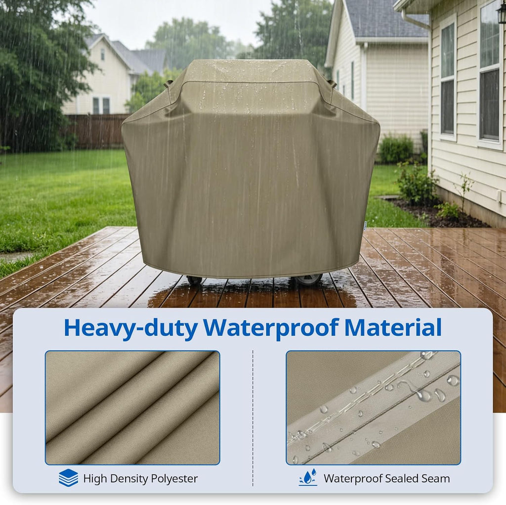 Gas Grill Cover 60 Inch, Heavy Duty Waterproof Outdoor Barbecue Cover with Sealed Seam, FadeStop Material, All