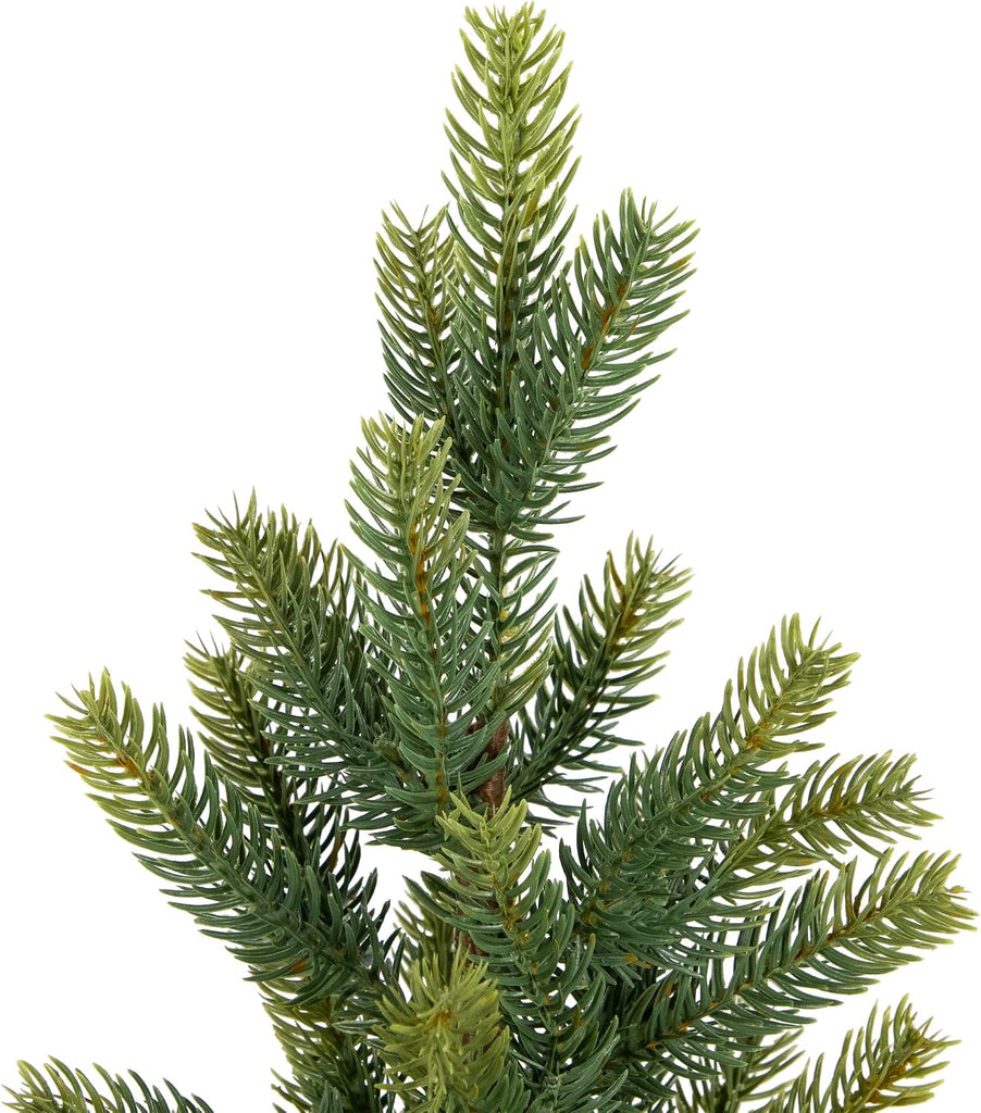 Mini Christmas Pine Artificial Christmas Trees Burlap Base 18"