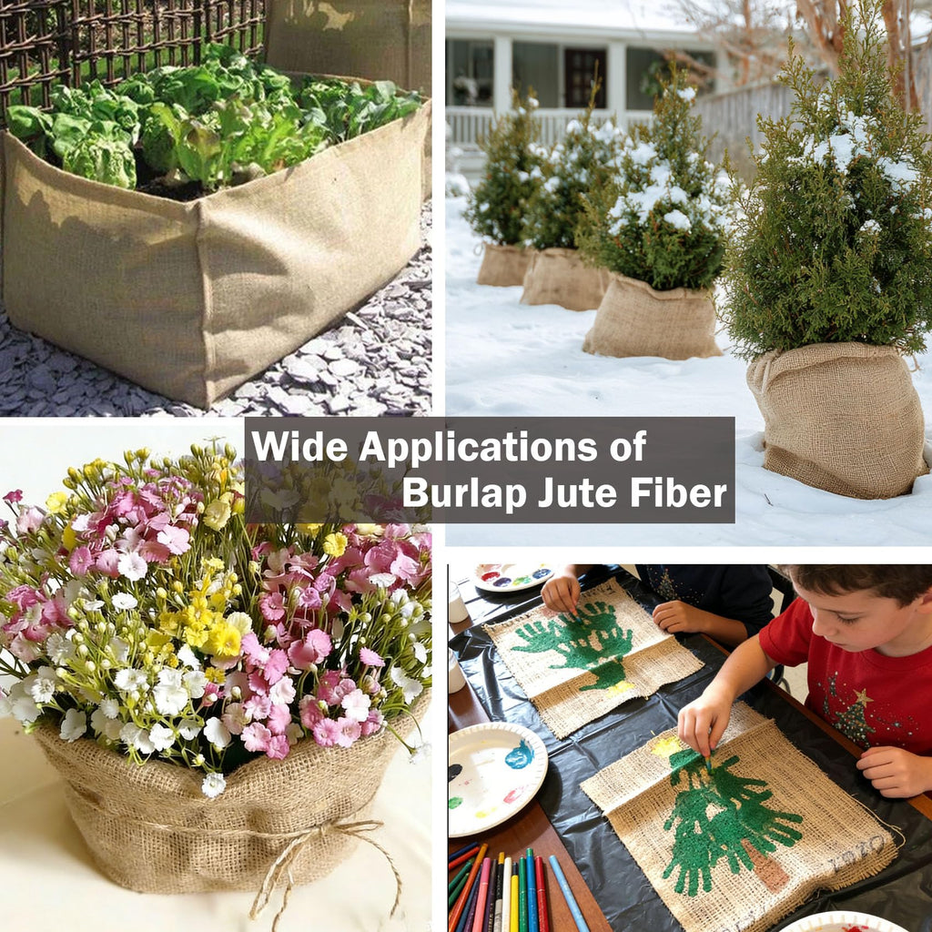 20" x 7 ft Burlap Fabric Roll, Natural Jute Burlap for Garden & Outdoor Use, Tree Wrap & Weed Barrier Cloth, Burlap