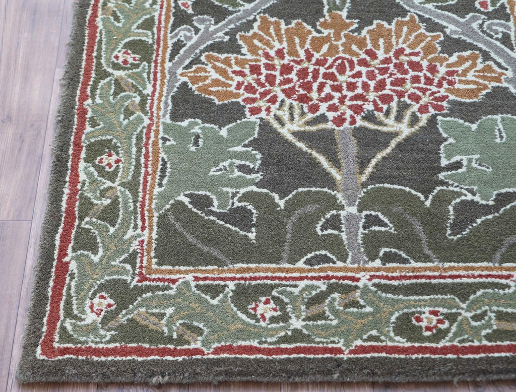 Old Hand Made Pattern William Morris Cecil Green Traditional Oriental Style Woolen Area Rugs Runner)