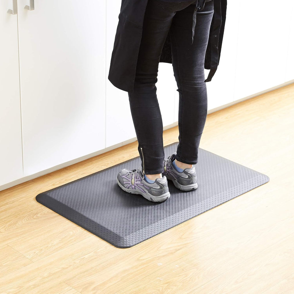 3/4" Rectangular Durable Anti-Fatigue Supportive Comfort Standing Mat, 32" x 20", Black