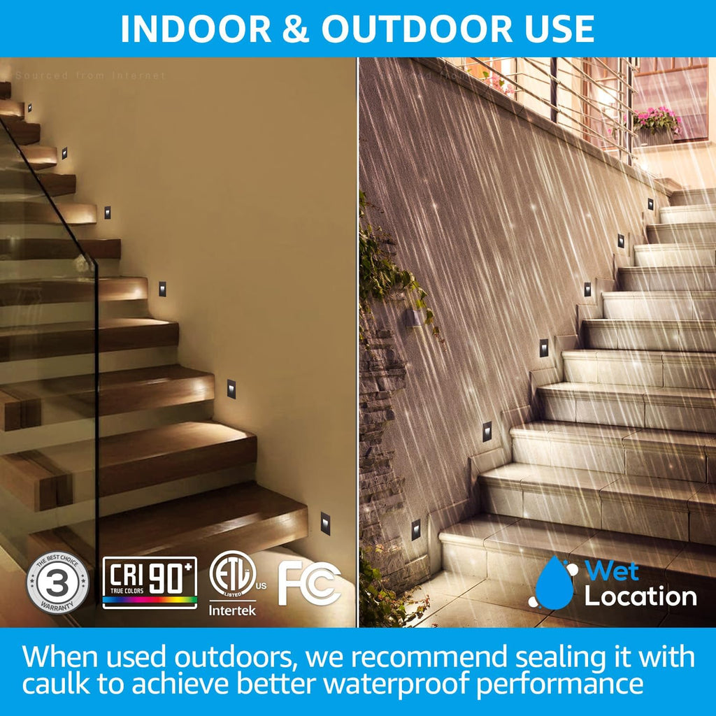 3CCT 120V LED Step Lights, Vertical, Oil Rubbed Bronze