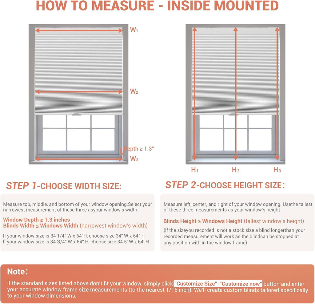 No Drill Cellular Shades,Light Filtering,White,16" W x 64" H