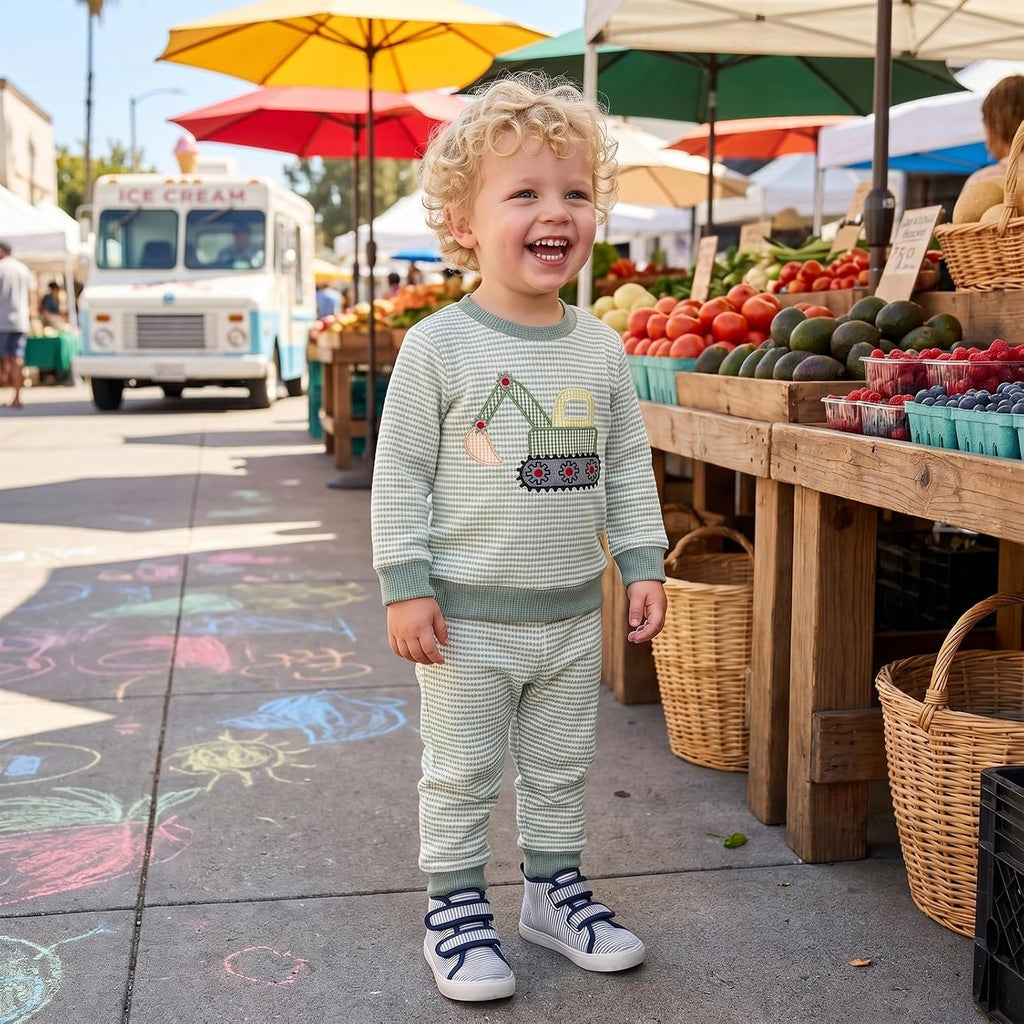 Toddler Baby Boy Fall Clothes Winter Outfits Sweatshirt and Pants Set