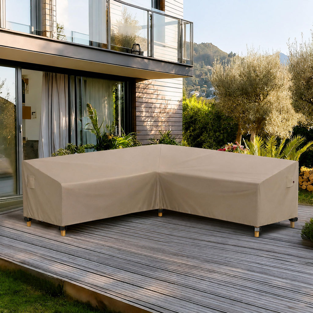 Outdoor Sectional Cover fit 80 x 80 inch L-Shaped Couch Sofa