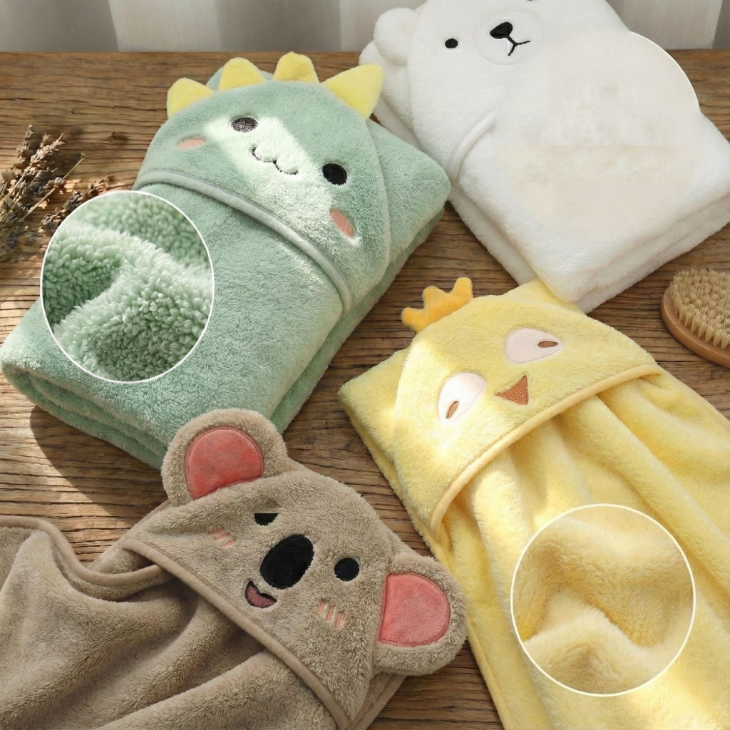 Hooded Baby Towel - 4 Pack Premium Soft Bath Towel for Baby, Newborn,Infant - Ultra Absorbent,Natural Baby Stuff