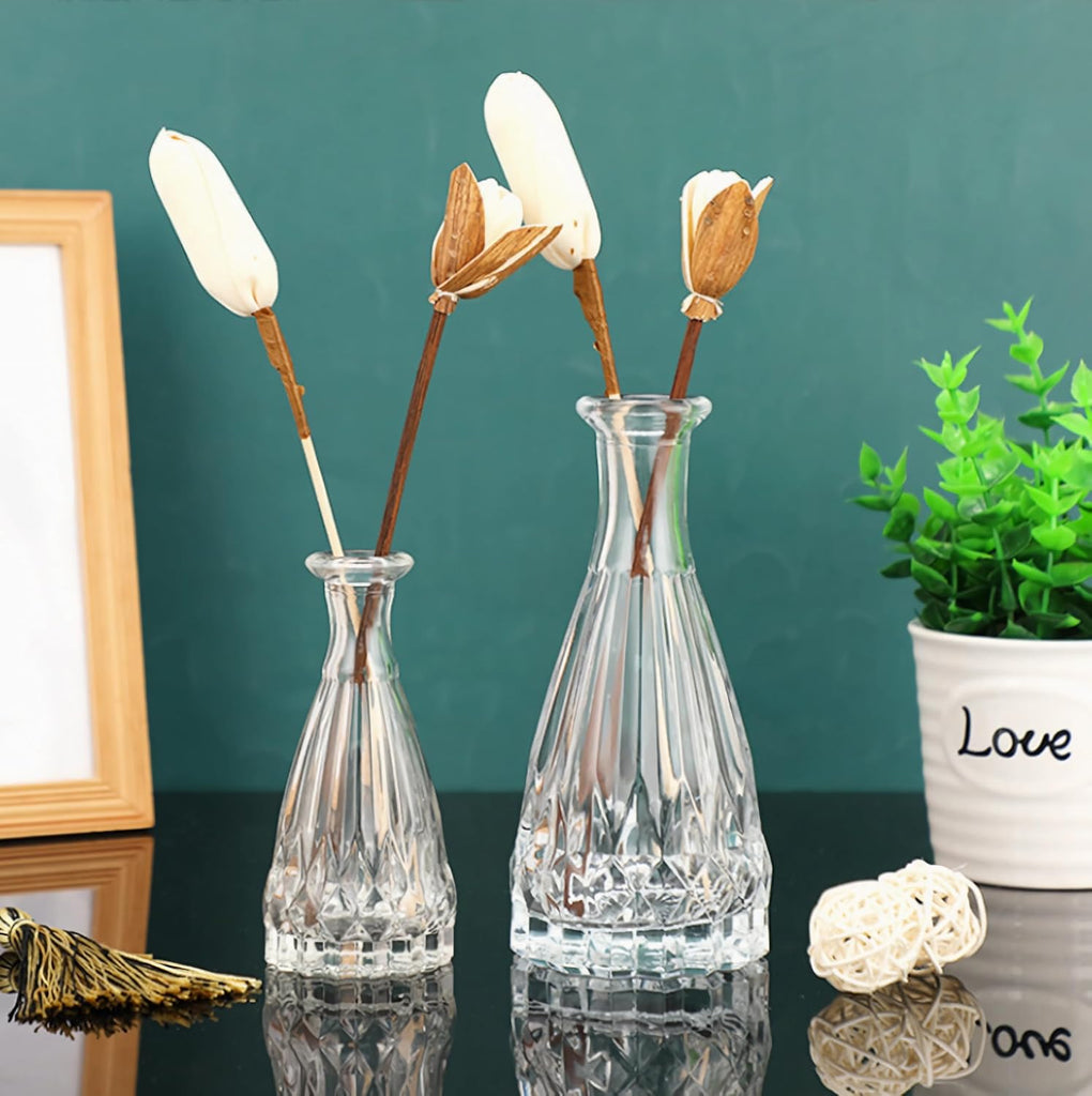 Whiskey Decanter with Glass Ball Stopper Decorative Flower Vases