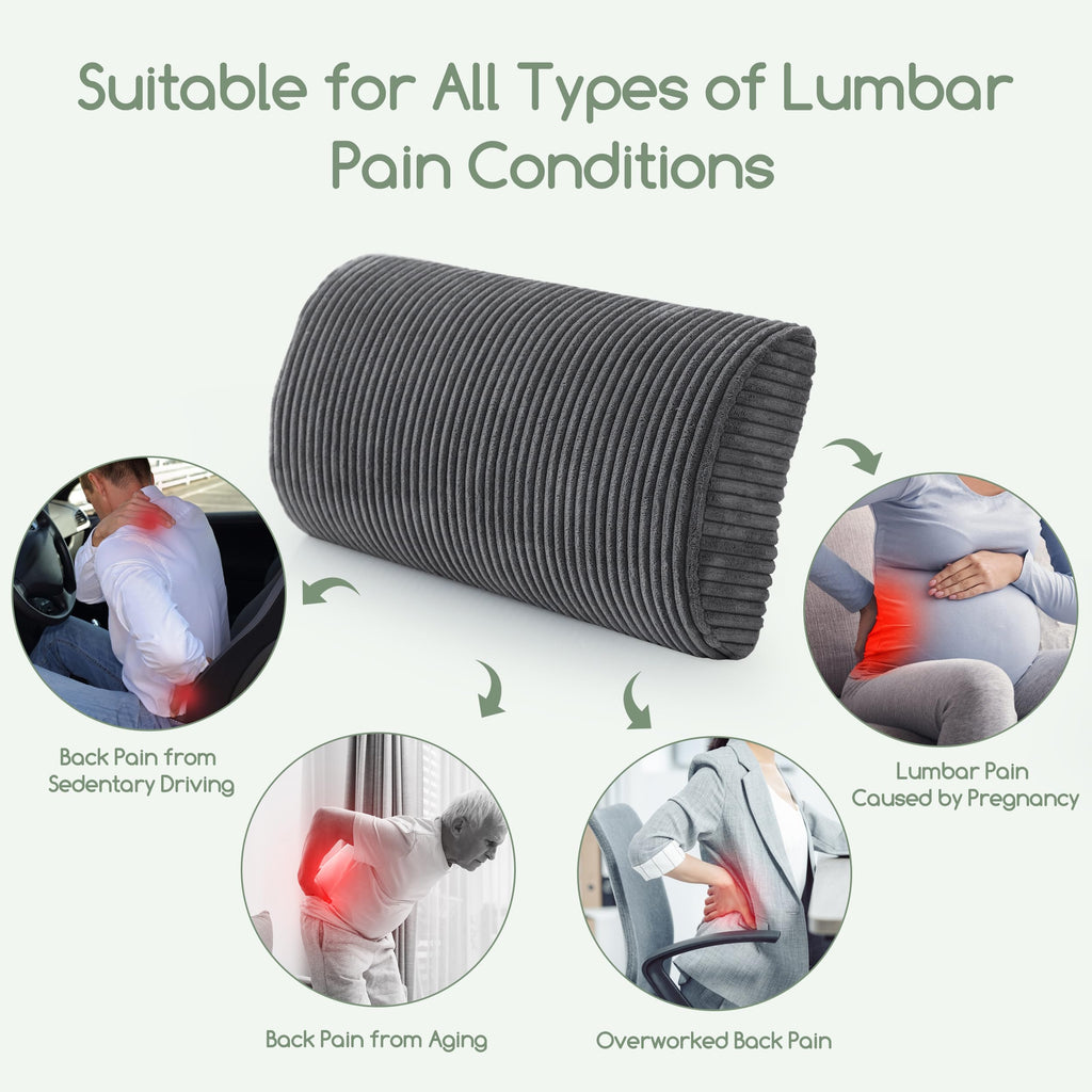 Lumbar Support Pillow for Recliner Chair/Accent Chair/Couch, Memory Foam Back Support Cushion for Elderly, Recliner