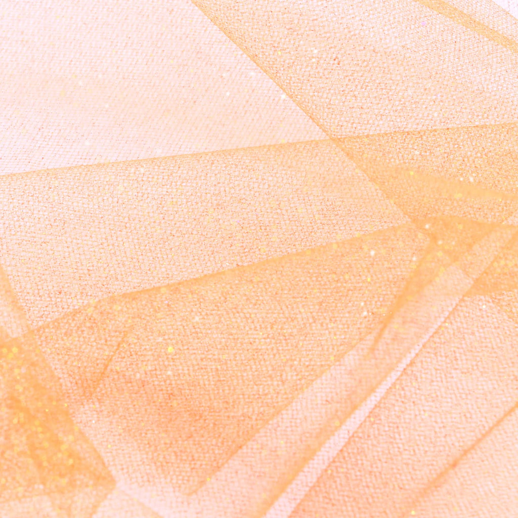 Sparkling Tulle Rolls, 15" by 30 Yards(Orange)