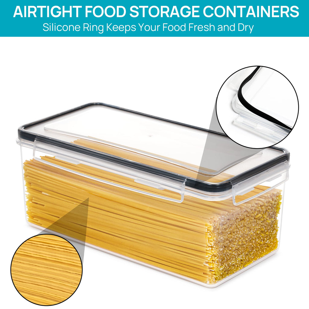Pasta Storage Containers, 4 Pack, 3.2L Airtight Canisters