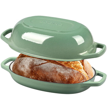 Enameled Cast Iron Oval Dutch Oven Pot with Lid, Dutch Oven for Sourdough Bread Baking, Bread Oven, Bread Dutch Oven