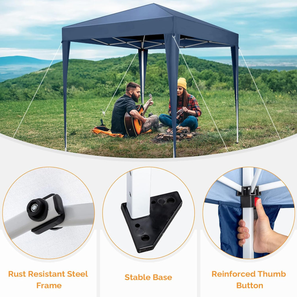 10x10 Pop Up Canopy Tent with Sidewalls, Outdoor Gazebo Canopy Tent
