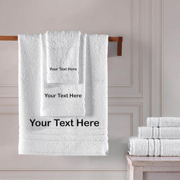 Personalized Towels - Customized Turkish Cotton Towel Set, Monogrammed Towels with Initials, Name & Embroidery, Idea