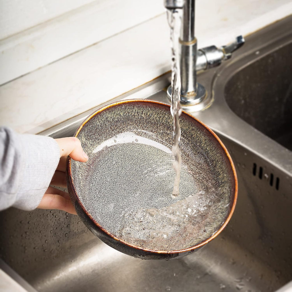 30oz Ceramic bowls set of 4-8" serving bowls ,Pasta,Salad-Dishwasher & Microwave Safe Perfect warming, Thanksgiving
