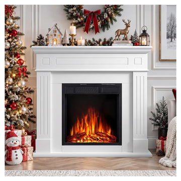 Electric Fireplace with Mantel, Classical white(43inch)