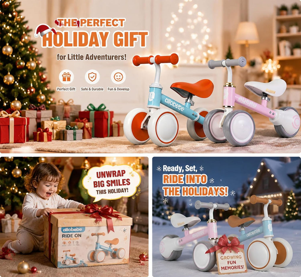 Baby Balance Bike, Cute Toddler Bikes 12-36 Months Gifts for 1 Year Old Girl Bike to Train Baby from Standing to