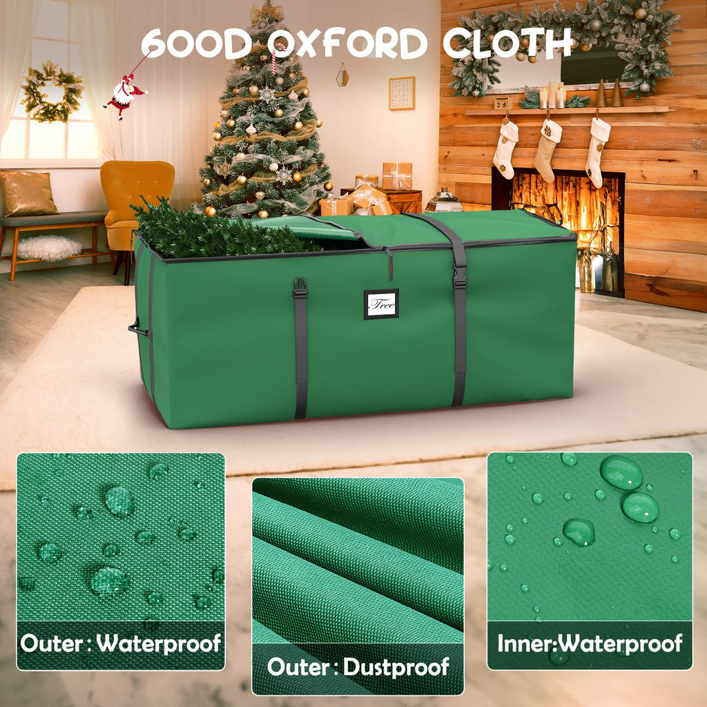 Christmas Tree Storage Bag, Large Artificial Christmas Tree, 9 Ft Anti-Tear Heavy-Duty 600D Oxford Cloth Christmas