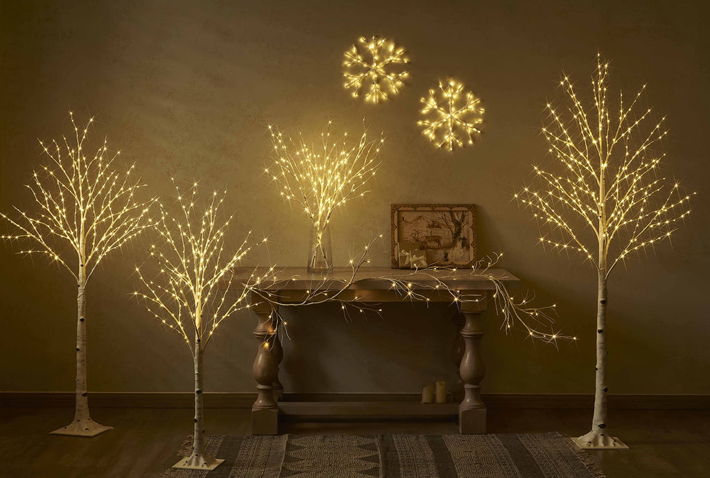 Lighted Birch Branches Battery Operated with 8 Functions 100 Multi Color and Warm White Lights, Pre Lit Twig Branches