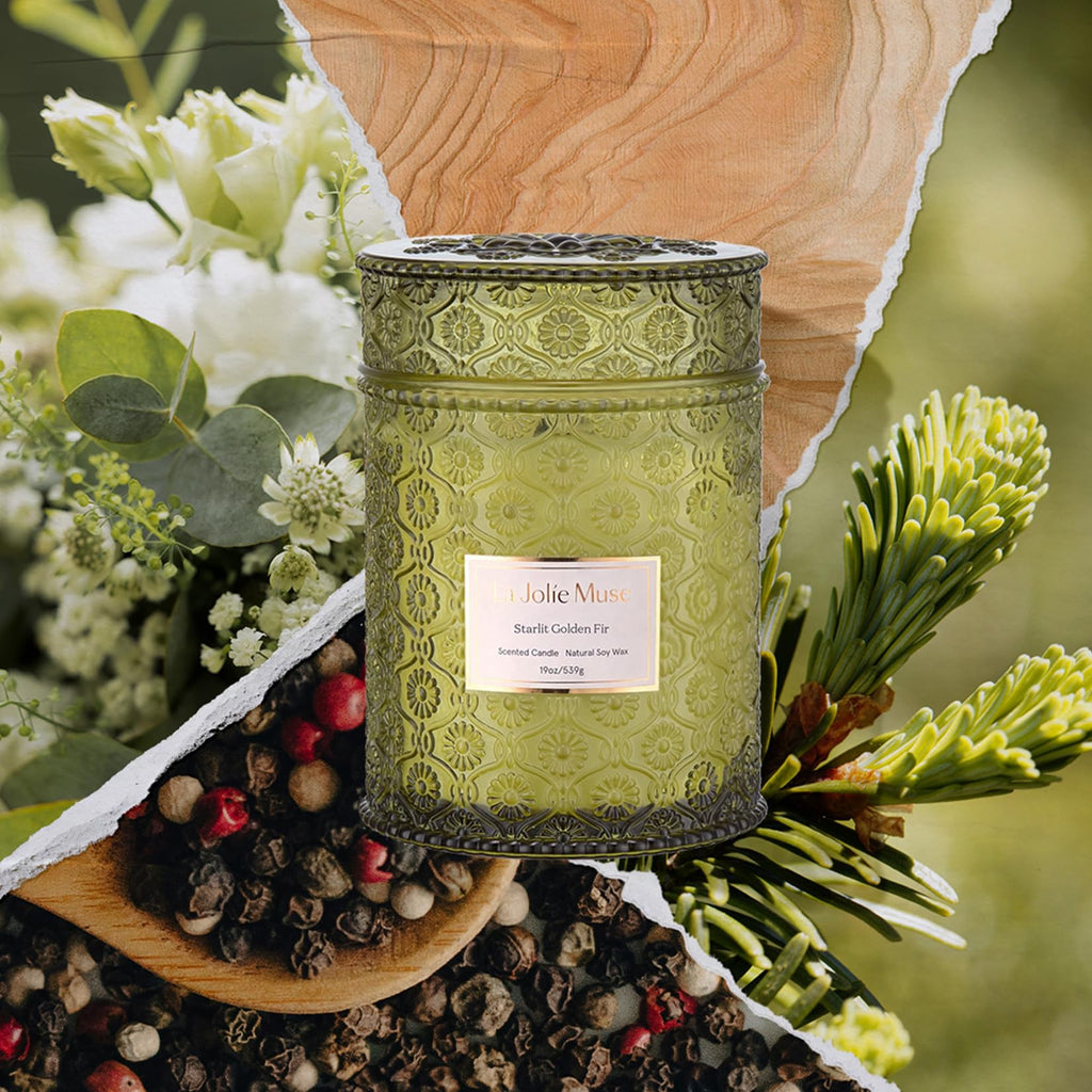 Starlit Fir Pine Scented Candles, 19 oz Natural Soy