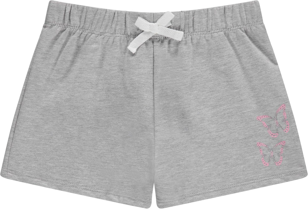 4 Pack Girls Shorts, Cotton French Terry Shorts for Girls, Kids Summer Clothing