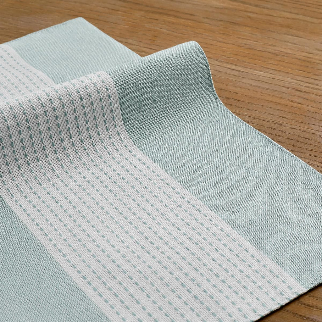 Linen Placemats Set of 6, Aqua Blue Place Mats Table