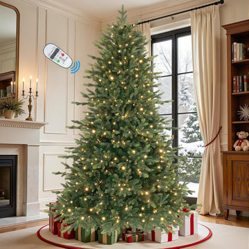 Prelit Artificial Fir Christmas Tree with Dual Color Lights