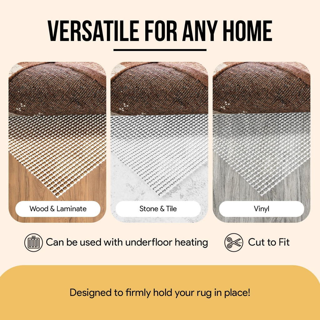 Non Slip Area Rug Gripper 4x6 Feet, Rug Gripper for Hardwood Floors, Laminate, Vinyl, Stone & Tile, Anti Slip Area - Set of 24