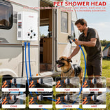 Tankless Water Heater Propane, 2.11GPM 8L Outdoor Portable Water Heater, with 2 GPM Water Pump