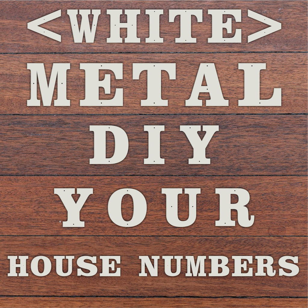 24 Inch White Metal Letters, Modern Metal House Address Letters and Numbers for Outside Signs, Outdoor Mailbox