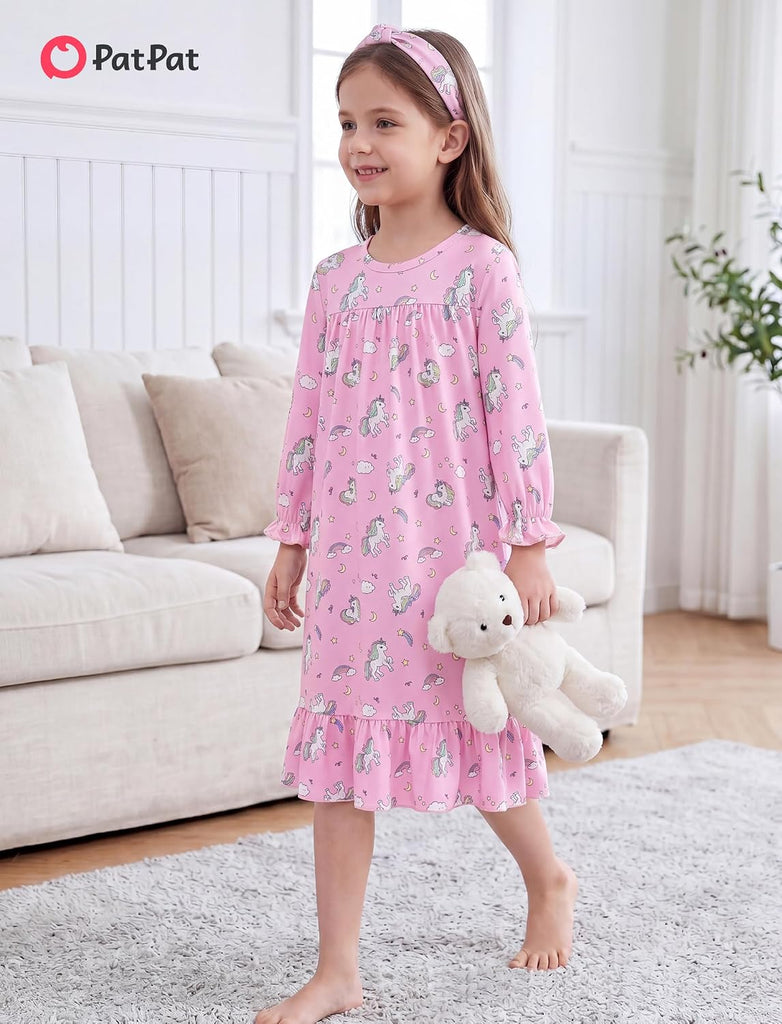 Girls Nightgowns Princess Pajama Dress Soft Sleepwear