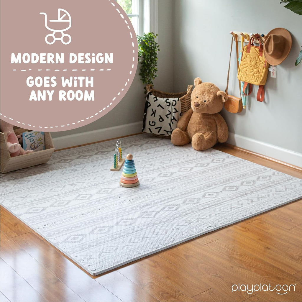 Kids Play Mat, 9 Tile 72x72 Inch - Canyon Print, Extra-Thick