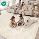 Area Rugs 9x12 Living Room: Vintage Boho Neutral Washable Rug Indoor Soft Large Area Rug Carpet