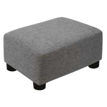 Small Foot Stool Ottoman Footstool with Legs Under Desk Footrest Bedroom and Office, Linen-Grey
