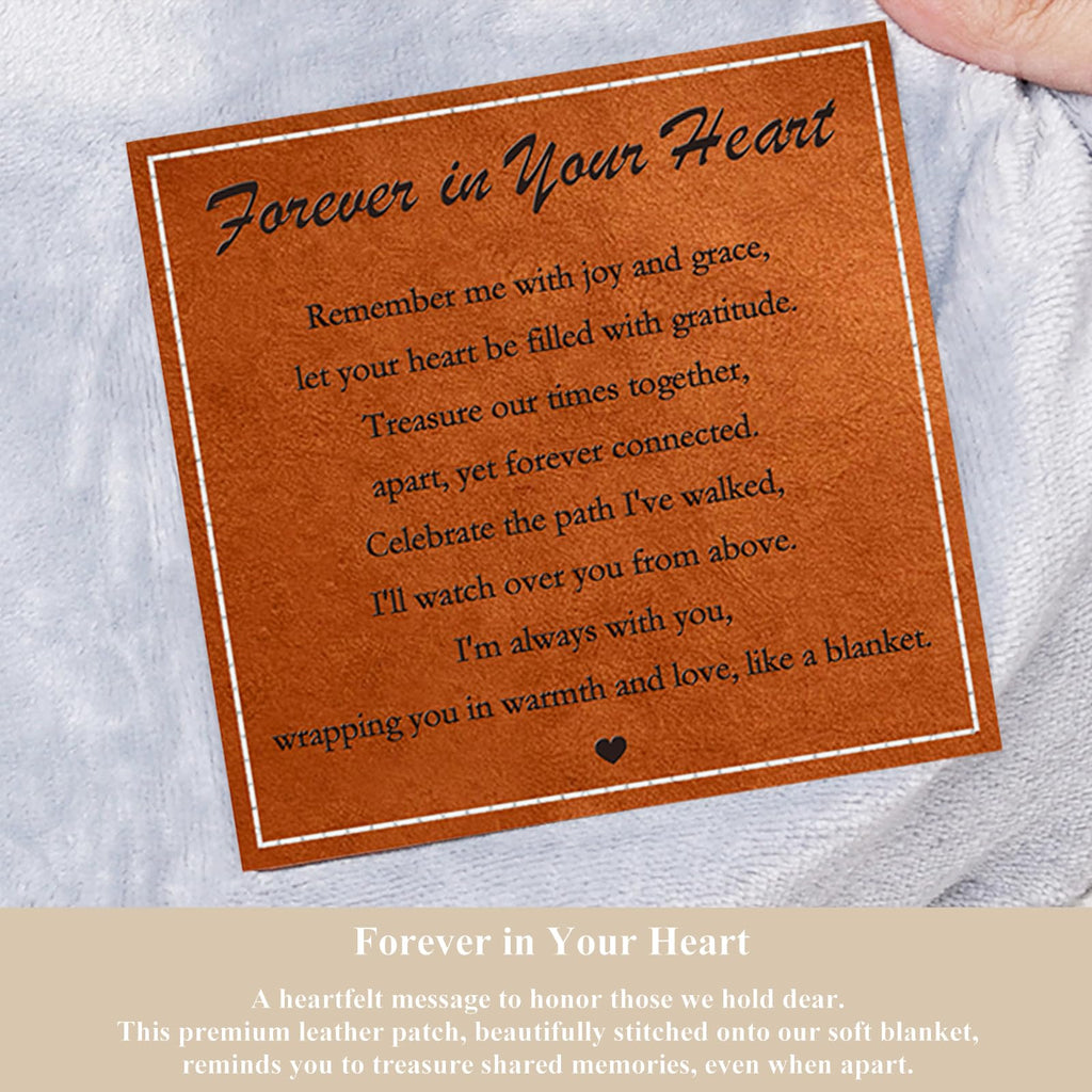 Forever in Your Heart Memorial Blanket - Ultra Soft Fleece Sympathy Gift for Loss of a Loved One, Thoughtful