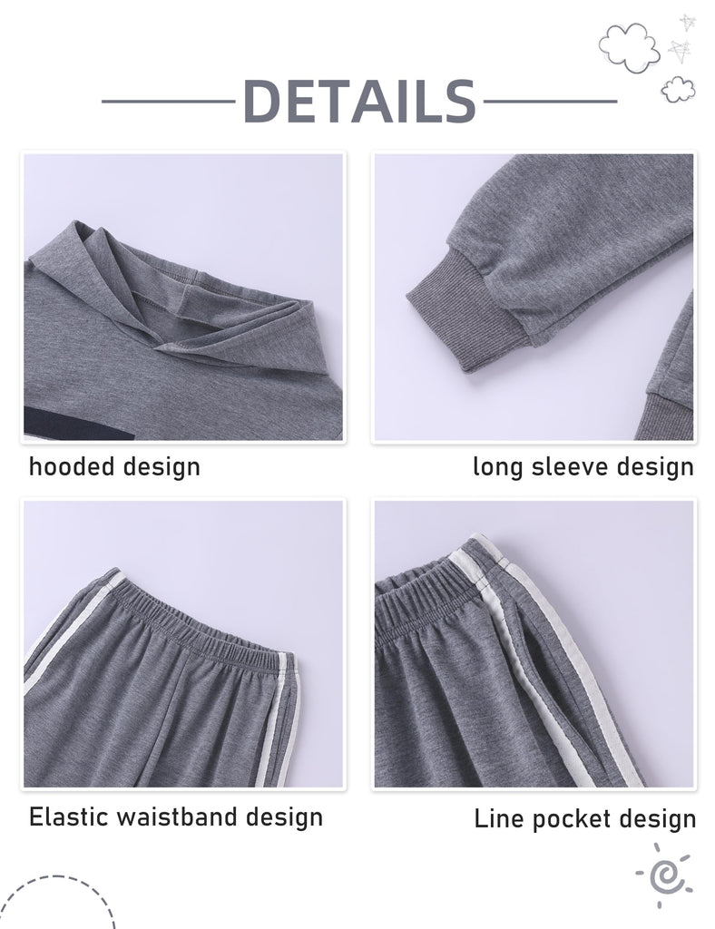 Kids Clothes Long Sleeve Hoodie Sweatshirts and Sweatpants outfits 2 Piece Fall Winter Boys Clothes