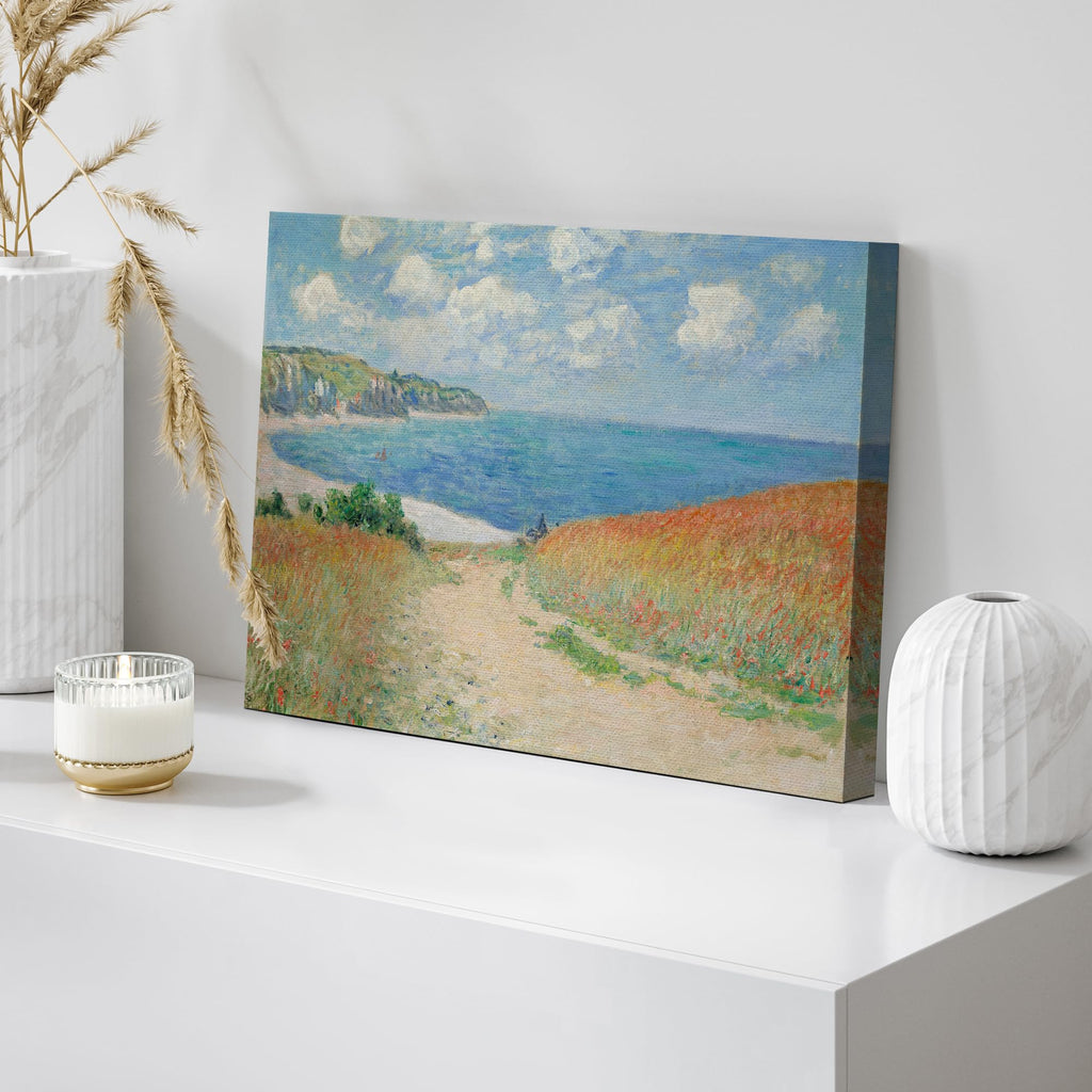 Path Through The Corn at Pourville by Claude Monet Giclee Canvas Prints Wrapped Gallery Wall Art | Stretched and