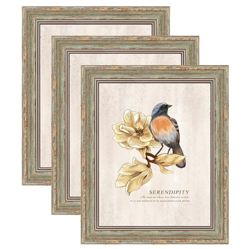 3 Pack 8x10 Picture Frames, Rustic Vintage Photo Frame(Brown)